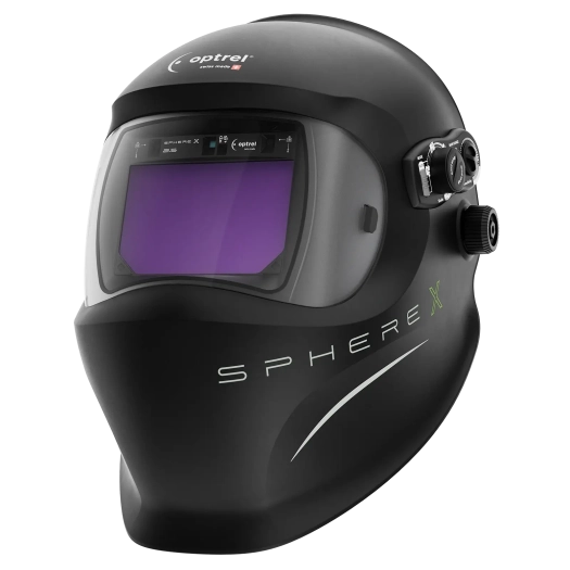 Masque de soudage Optrel SphereX 2.5 noir – vue de trois quarts