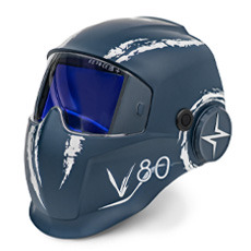 Böhler EVOLUTION V80M – masque Auto-Shade UHD Masque de soudage Böhler EVOLUTION V80M bleu mat – vue de trois quarts