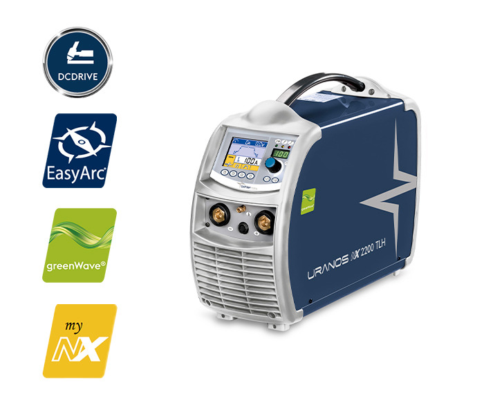 Poste TIG Böhler URANOS NX 2200 TLH avec écran LCD couleur et pictogrammes fabricant