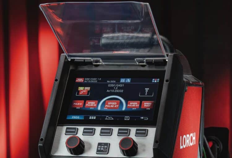 Détail du panneau de commande Smart Cockpit de la gamme Lorch iQS