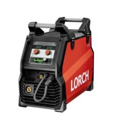 Poste à souder MIG/MAG Lorch MicorMIG Mobile rouge et noir, vue de face et de côté
